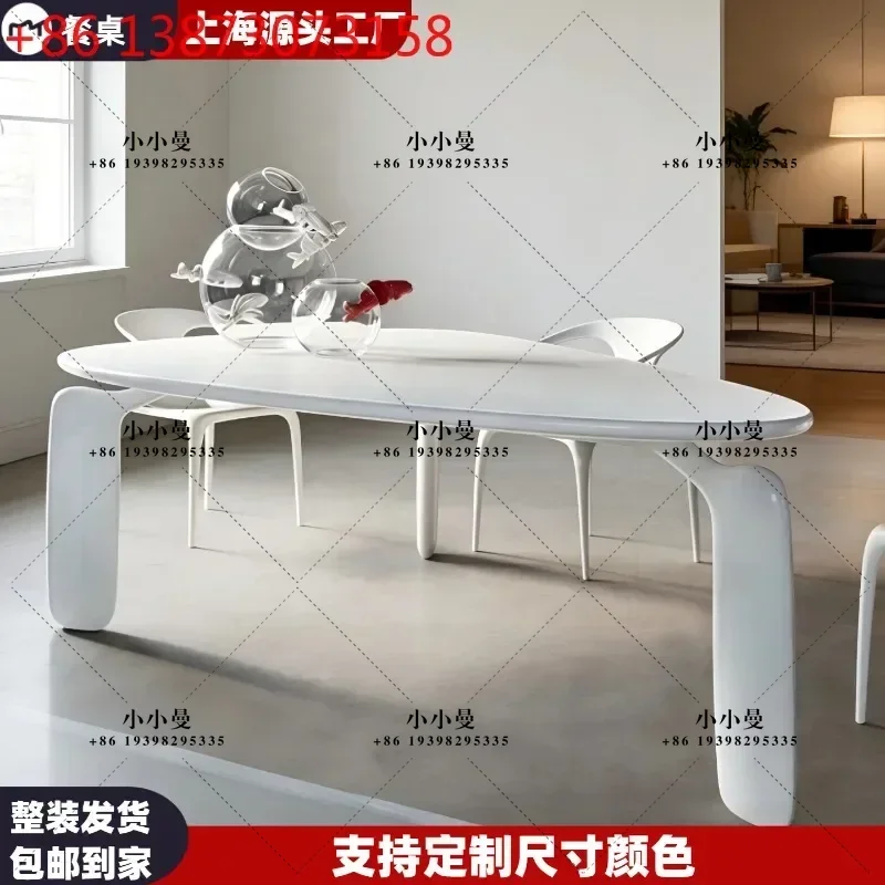 Italian light luxury paint triangle modern simple solid wood multi-functional desk
