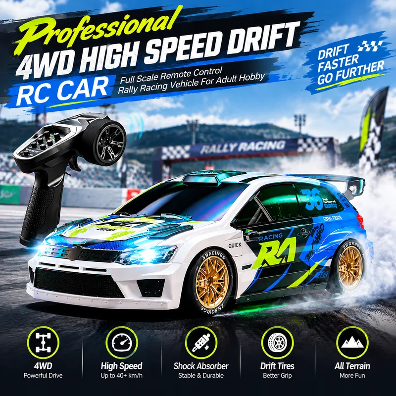 Professional 1：24 4WD High Speed Drift RC Car Full Scale Remote Control Rally Racing Vehicle For Adult Hobby