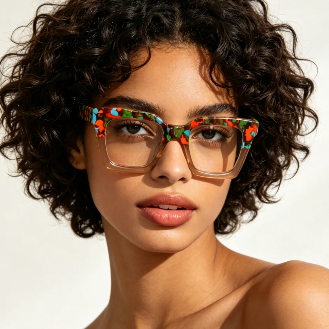 BETSION Retro Thick Square Acetate Reading Glasses 49mm Myopia Fashion Oversized Presbyopia Men Women Prescription