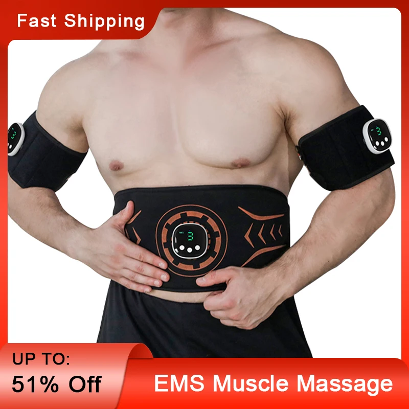 

EMS Abdominal Massager Muscle Stimulator Abs Trainer USB Charging Body Shaping Massge Equipment Muscles Belly Fitness Machine