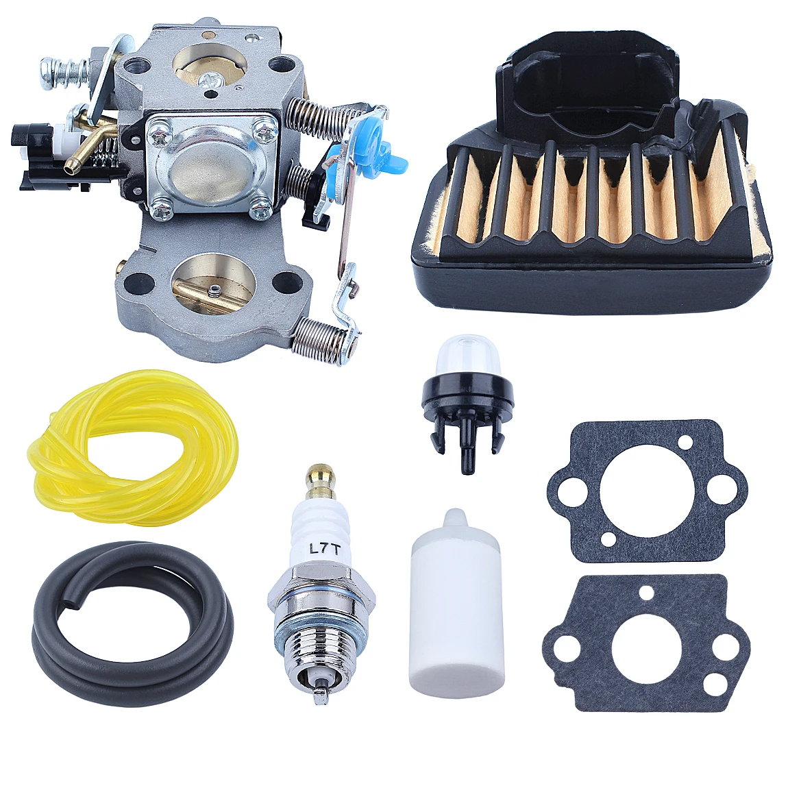 Carburetor with Air Filter Fuel Line Filter Spark Plug For Husqvarna 455E 455 Rancher 460 461 Gas