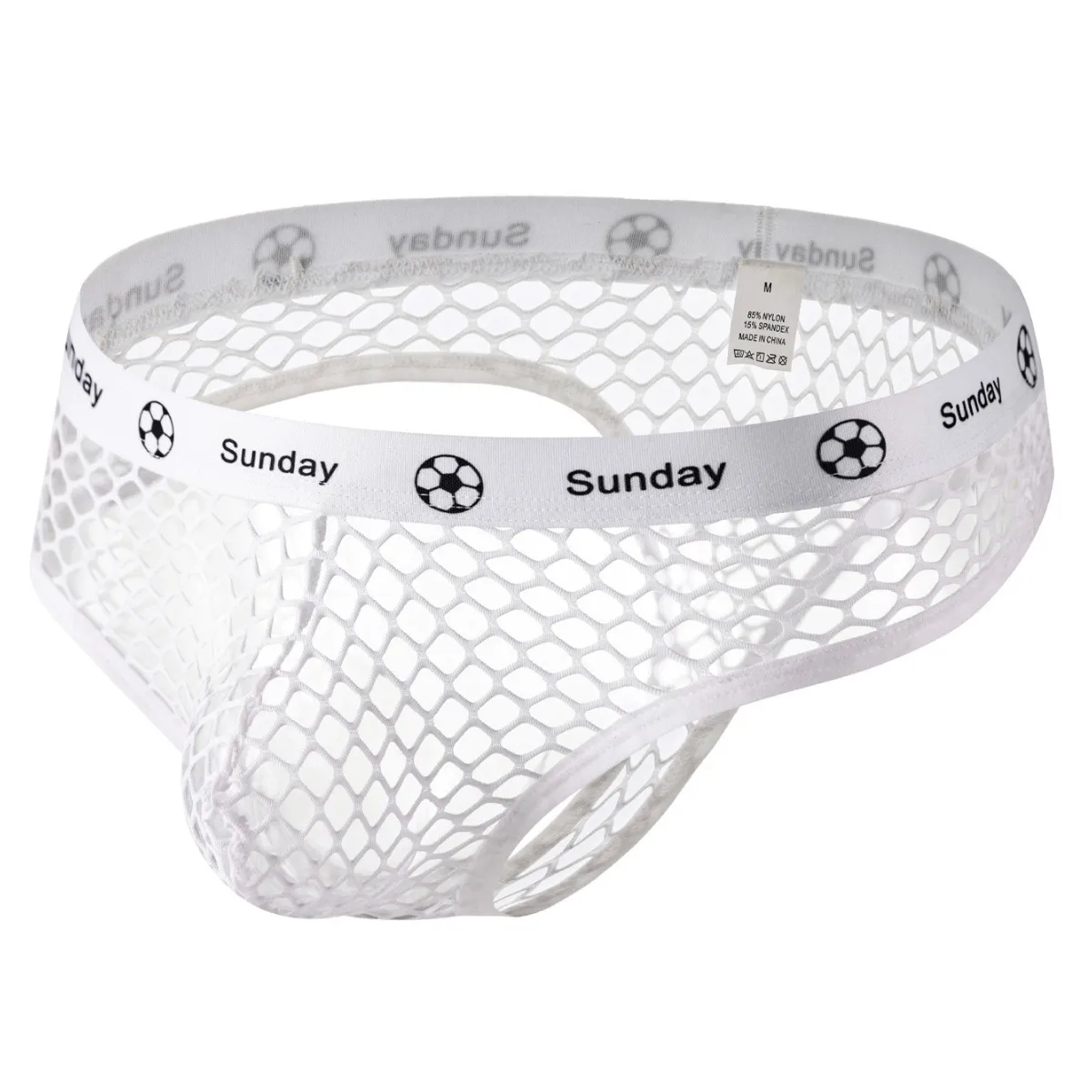 Sexy Men's Underwear Mesh Briefs Fishing Net Shorts U-shaped Low Waist Boxers Underpants Sports Lightweight Breathable Briefs