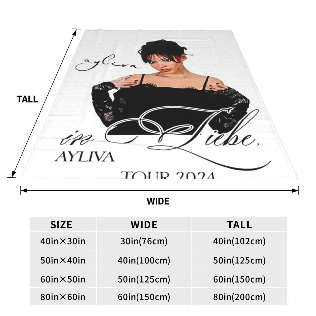 Ayliva In Liebe Tour Blanket Music Album Decorative Flannel Bedding Throws For Bedroom Warm Soft Custom Quality Bedspread Gift