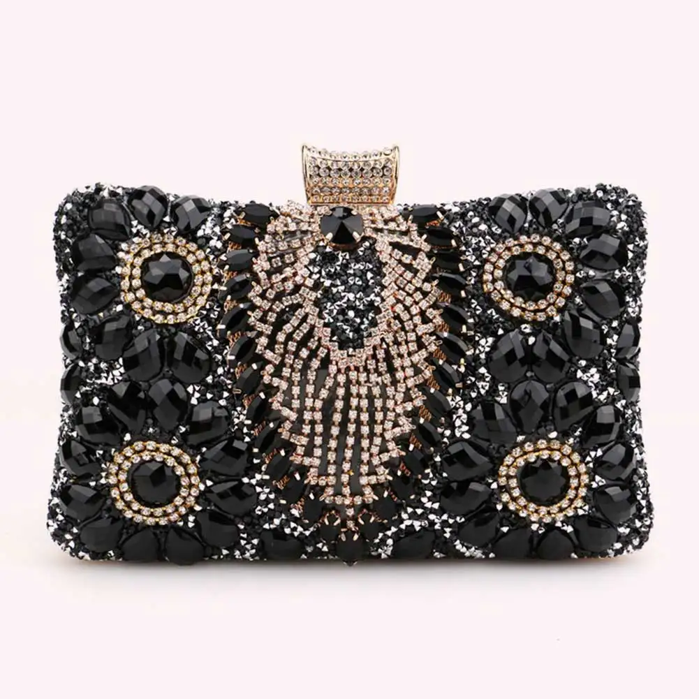 Sacs de soirée en diamants pour femmes, petite pochette de luxe avec strass, sac à bandoulière brillant pour fêtes, Clubs de mariage