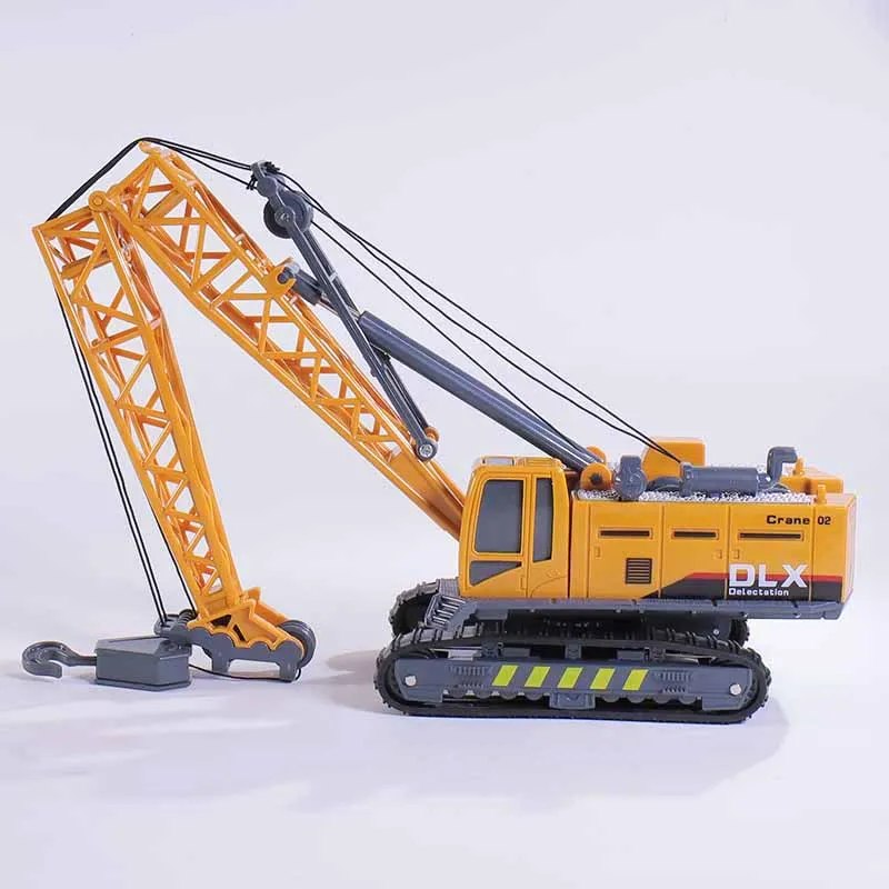 Simulation big crane toy engineering vehicle model children\'s baby crawler heavy liftable locomotive