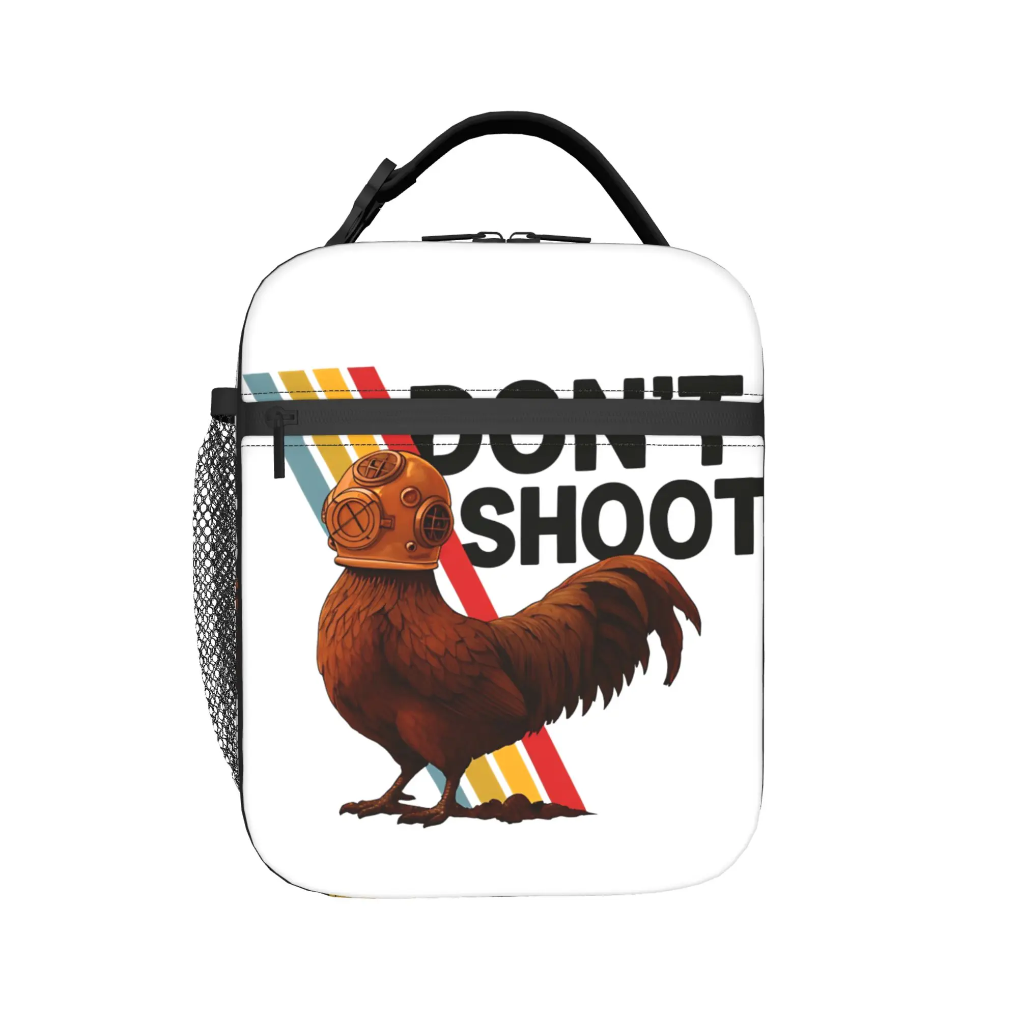 Lunch Bag DON'T SHOOT Gaming Arc Raiders Office Lunch Box For Girls  Retro Portable Insulated Custom Cooler Bag