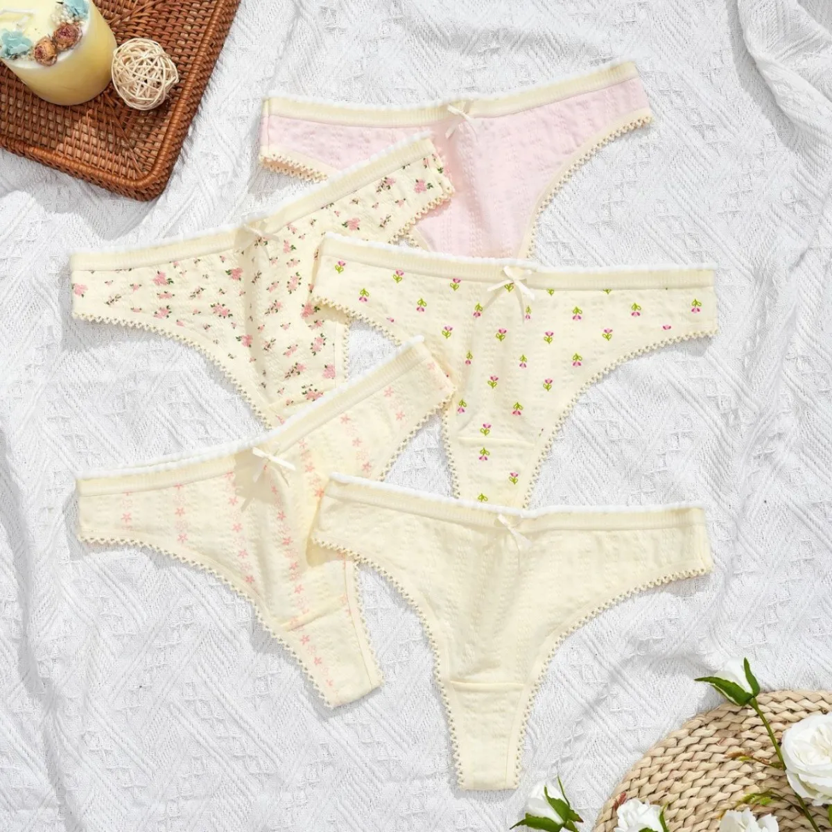 Cotton Panties Women Low Waist Floral Underwear S-XL Girls Sexy Briefs Ladies Breathable Underpants Lingerie Calzones Mujer