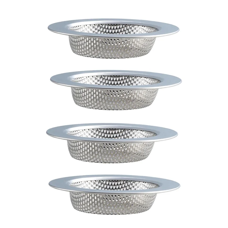 ABMO 4.5 Inch Stainless Steel Sink Strainer Stainless Steel Sink Drain Basket 4 Piece Set For Kitchen Sink Drain Basket