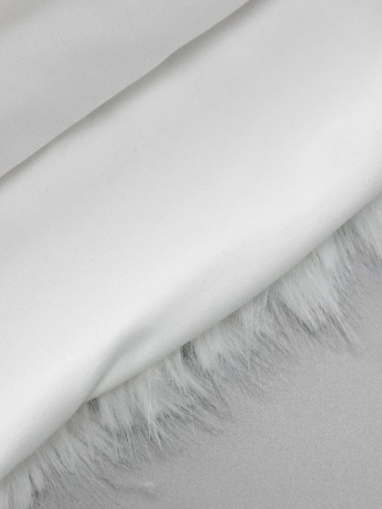 2026 Women Solid White Fur Corset Top and Skirts 2-piece Sets Fashion Sexy Package Hip Party Night Club Dress Suit Streetwear - view 6