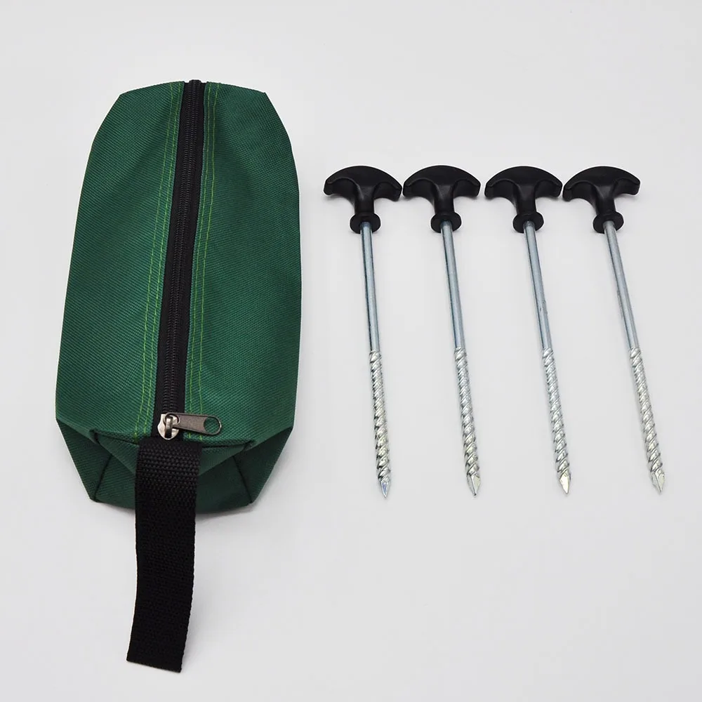 

4Pcs Pegs Ice Nail Ice Fishing Bracket Holder Camping Tent Accessories Ice fishing Tent Stakes Easy To Install Tent Stakes
