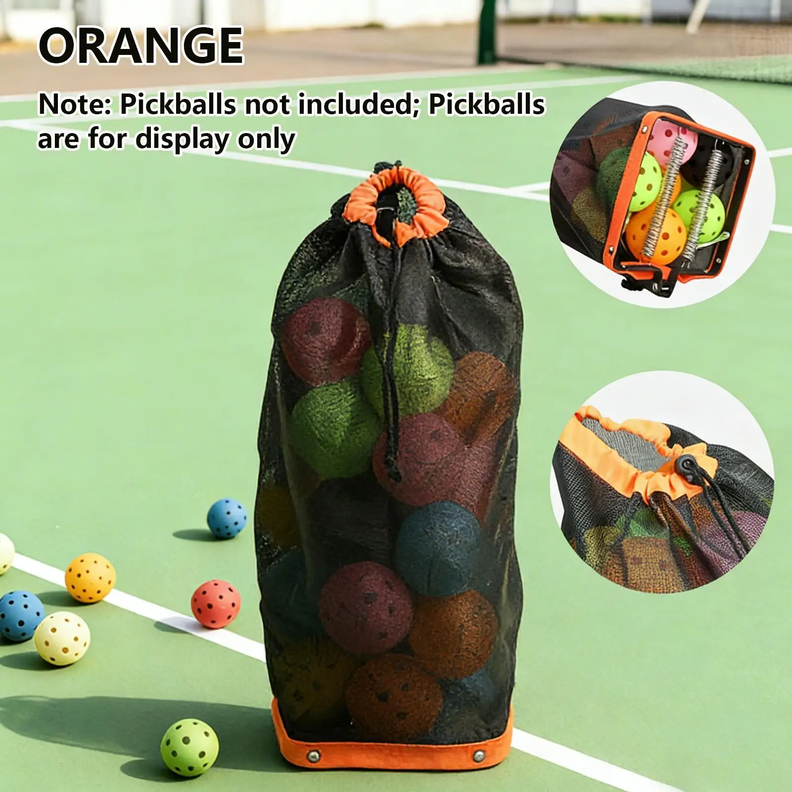 Tennis Ball Telescopic Ball Picker Spring Multi-Ball Training Ball Picker Ball Picking Net Basket with Telescopic Handle