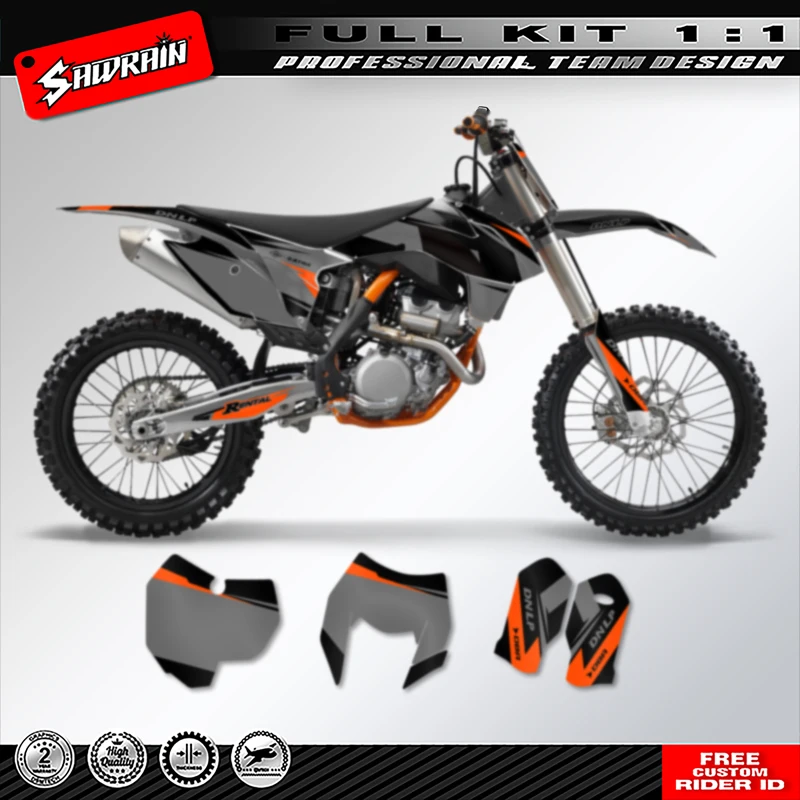 

Sawrain For KTM SX SXF 2013 2014 2015 EXC XCW 2014 2015 2016 Motorcycle Graphics Decal Stickers Kits Number Name Custom