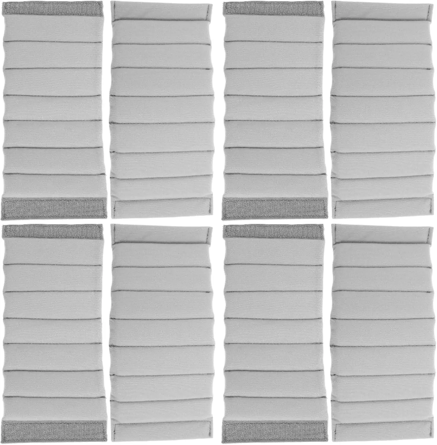 

8 Pcs Camera Bag Divider Inserts with Side Pocket, Padded Universal Partition, Gray Suede Roller