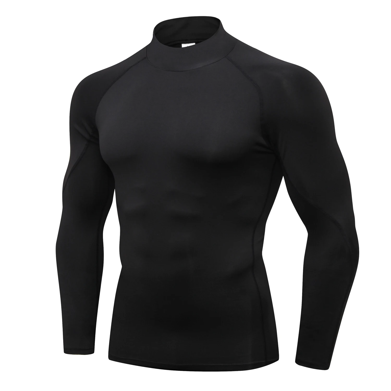 Mens Compression Shirts Long Sleeve Quick Dry Mock Turtleneck Compression Undershirts for Men Moisture Wicking Running Athletic