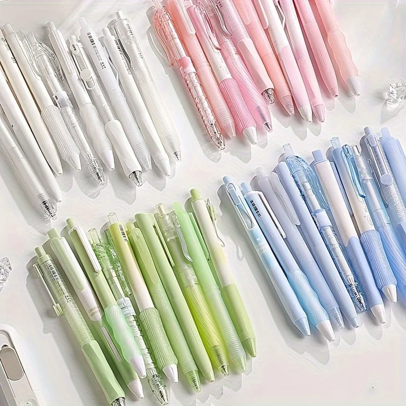 5pcs/Set Simplicity Fashion Gel Pen Set Solid Color Quick Drying Black Ink Gel Pens Kawaii Stationery  office accessories