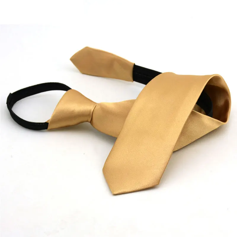 Corbata de cuello para niños, corbata estrecha sólida para niños, corbatas ajustables preatadas, corbata perezosa con cremallera para fiesta de boda, regalo para niños