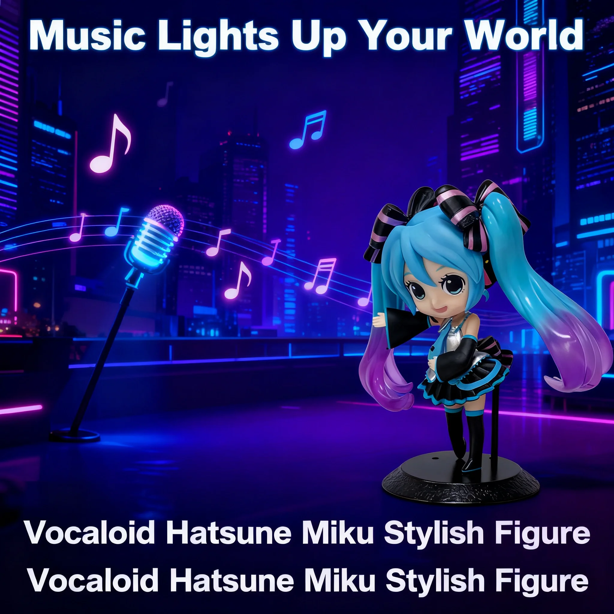 

Hatsune Miku Sakura Snowflake Ghost Anime Figure Collectible Cake Baking Decoration Ornament Gift