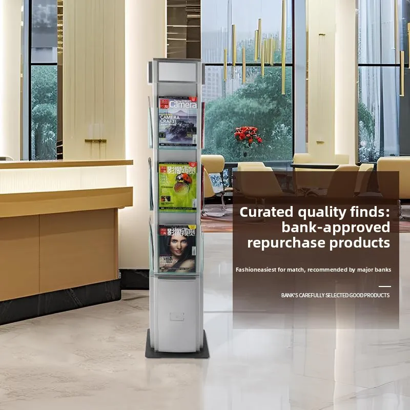 

YFY data display Bank rotating folding data Bookshelf promotional rack Floor-to-ceiling high-end display