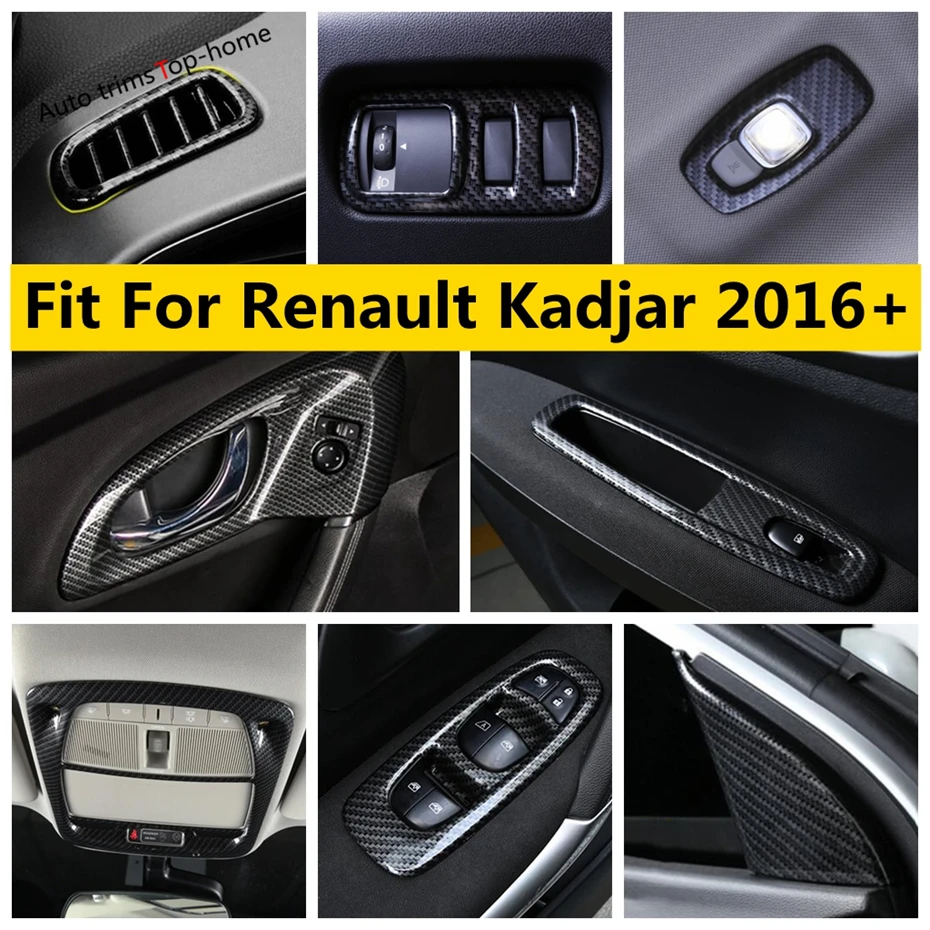 

Pillar A Decor Frame Head Light Lamp Window Lift Door Handle Bowl Cover Trim Fit For Renault Kadjar 2016 - 2022 Car Accessories