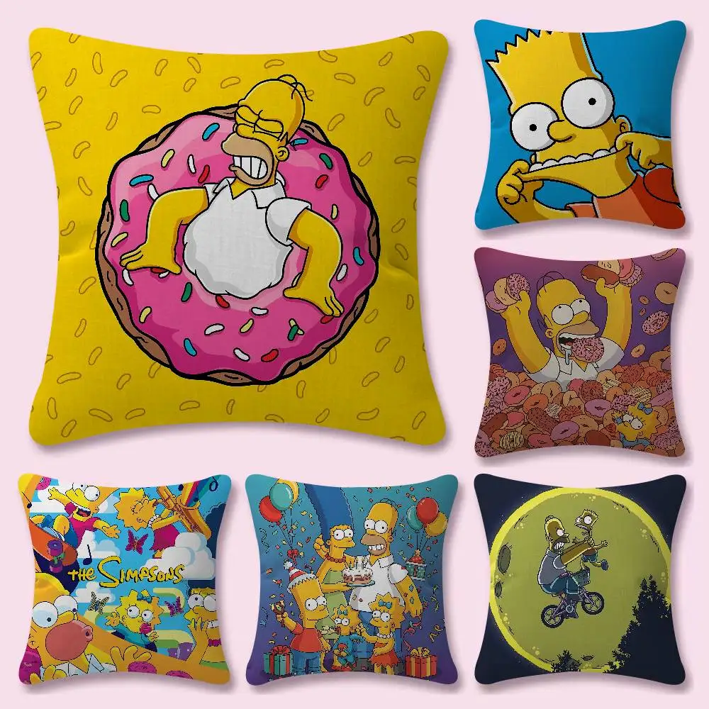 Cartoon T-The S-Simpsonss-s Pillow Anime Pillow Sofa Bed Head Pillow Cover Cushion Cover Fashion 30x30 40x40 45*45cm