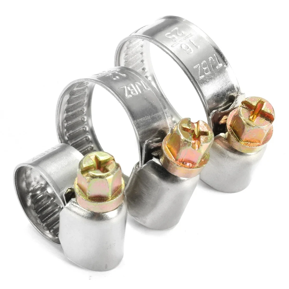 10pcs Stainless Steel Hose Clamps Pipe Clips for Car Fuel Pipes Exhaust Pipes & Motorcycle Pipes Motorcycle Durable Fasteners