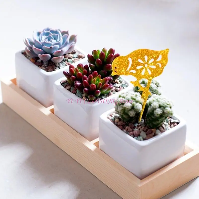 N5KF Animal Plant Labels Resin Molds Garden Tags Silicone Molds Epoxy Casting for Making Plant Marker Labels Decoration