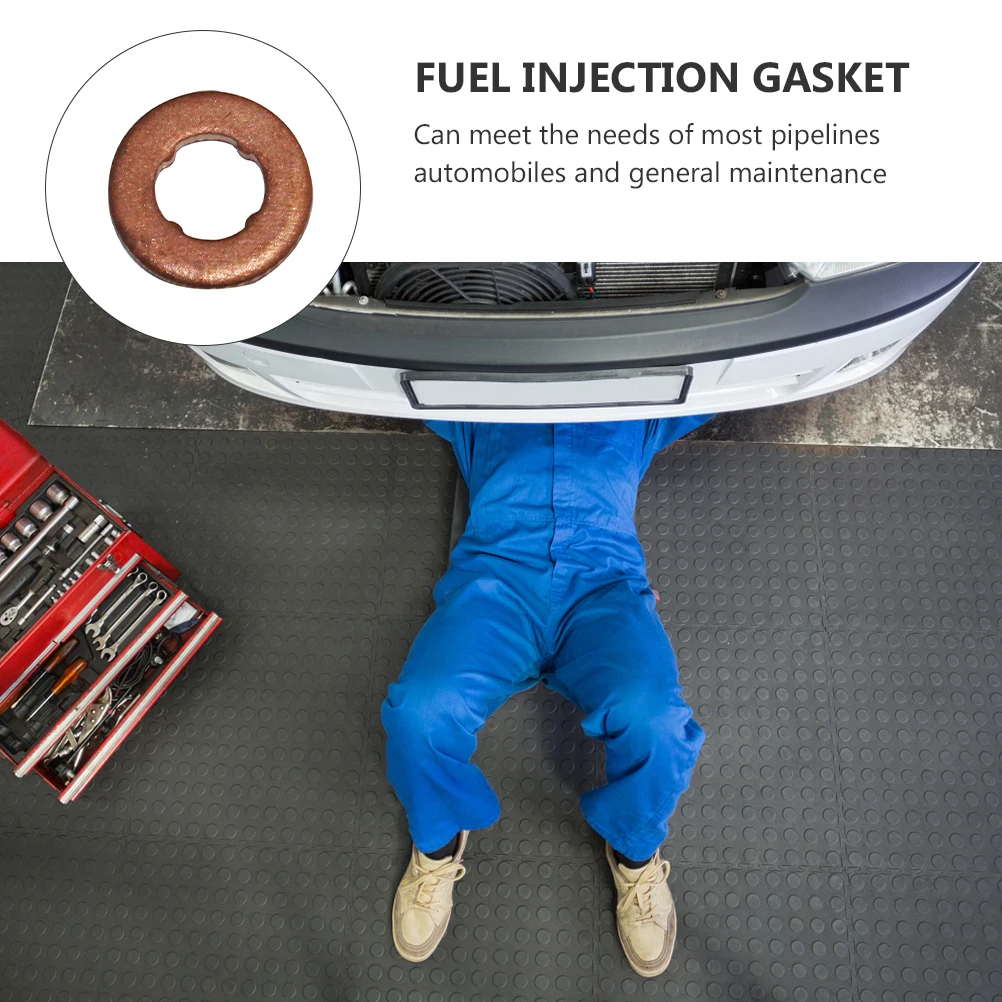 

1 set 1 Set Fuel Injector Seal Kit O-Rings Oil Resistant Heat Abrasion Automotive Pipeline Maintenance Fuel