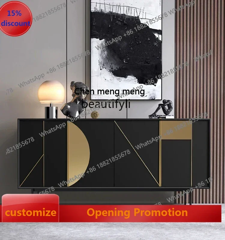 

ss7304 Light Luxury Entrance Cabinet Modern Solid Wood Sideboard Simple Shoe Cabinet Partition Living Room Locker