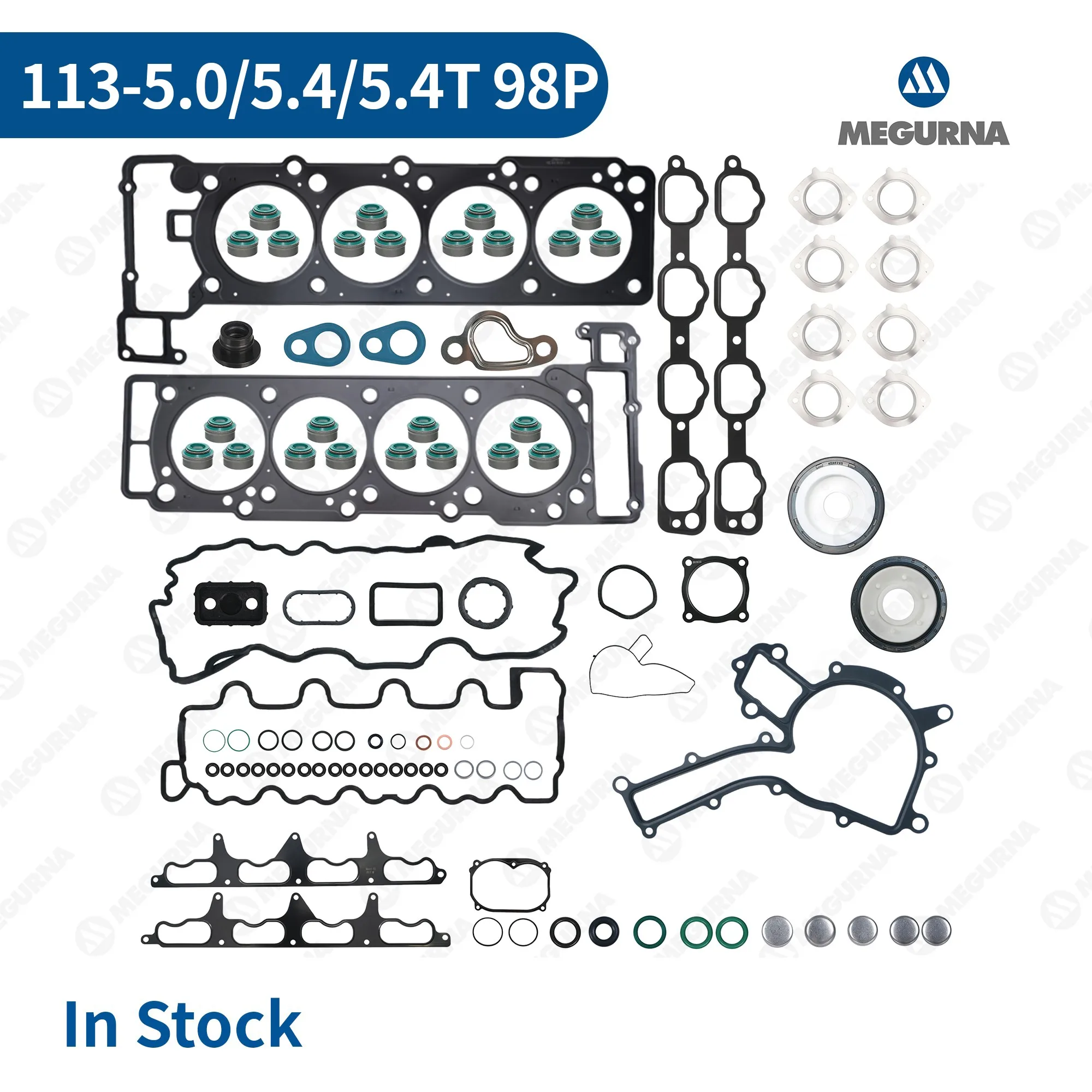 Kit Completo de Retífica e Revisão de Motor com Juntas e Retentores do Cabeçote para Mercedes Benz M113 5.0 5.4 L 5.4T Classes CLS, E, G, M, R, SLK, S