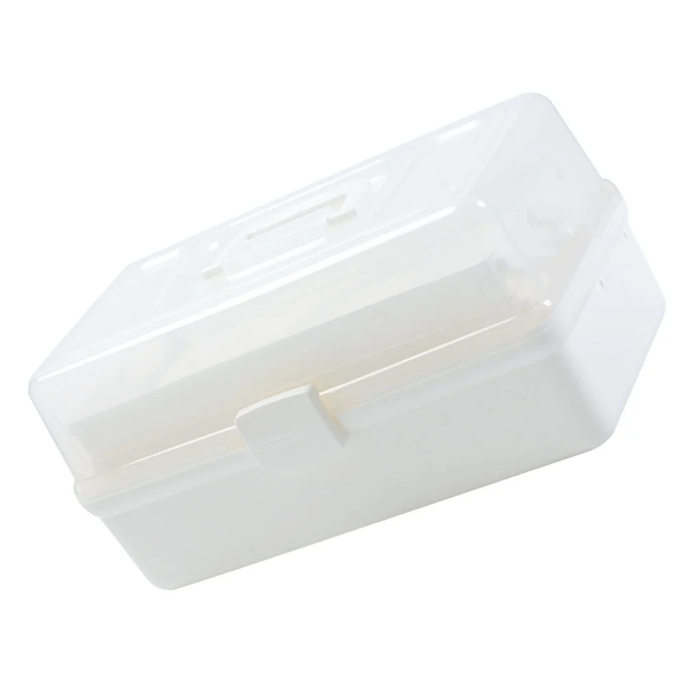 1Pcs Multi Layer Medicine Storage Box Organizer with Handle and Safety Clasp for Home School and Kindergarten Use