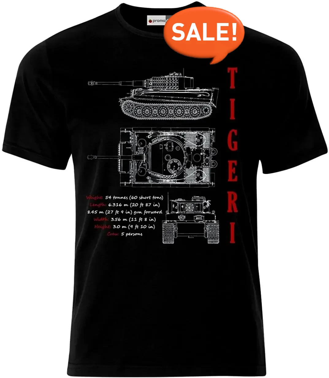 

German Army Tiger 1 Tank Panzer WW2 T-Shirt Summer Cotton O-Neck Short Sleeve Men's T Shirt New Size S-3XL