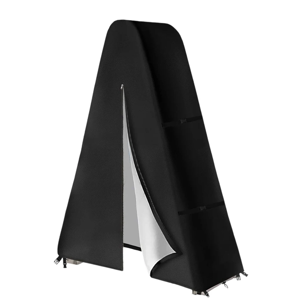 Black 600D Oxford Waterproof Pool Ladder Cover With Zipper And Drawstring For Above Ground Swimming Pool Outdoor Dust Protection