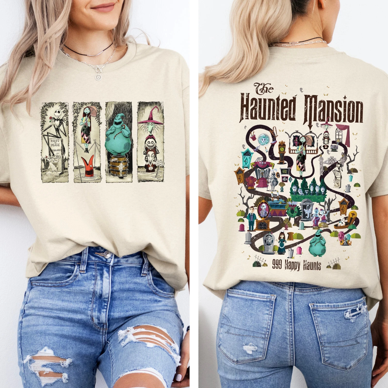 ديزني الكابوس قبل عيد الميلاد طباعة تي شيرت أمي وابنتها مطابقة ملابس السباحة الأولاد ملابس الأسرة مطابقة وتتسابق