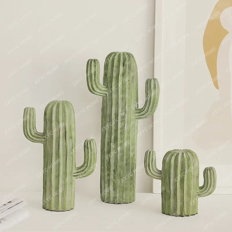 Simple Simulation Cactus Potted Home Living Room and Sample Room with Furnishings Interior Decoration Ornaments