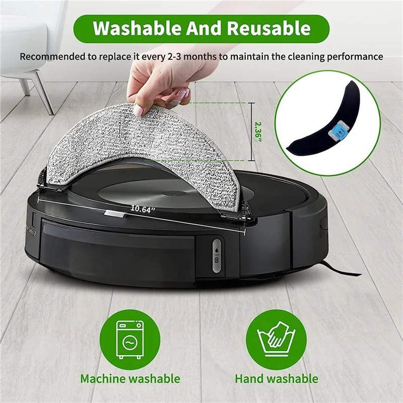 A34r 18 peças para irobot roomba combo j7 + aspirador de pó robótico peças de reposição escovas de borracha filtros hepa escova lateral pano esfregão