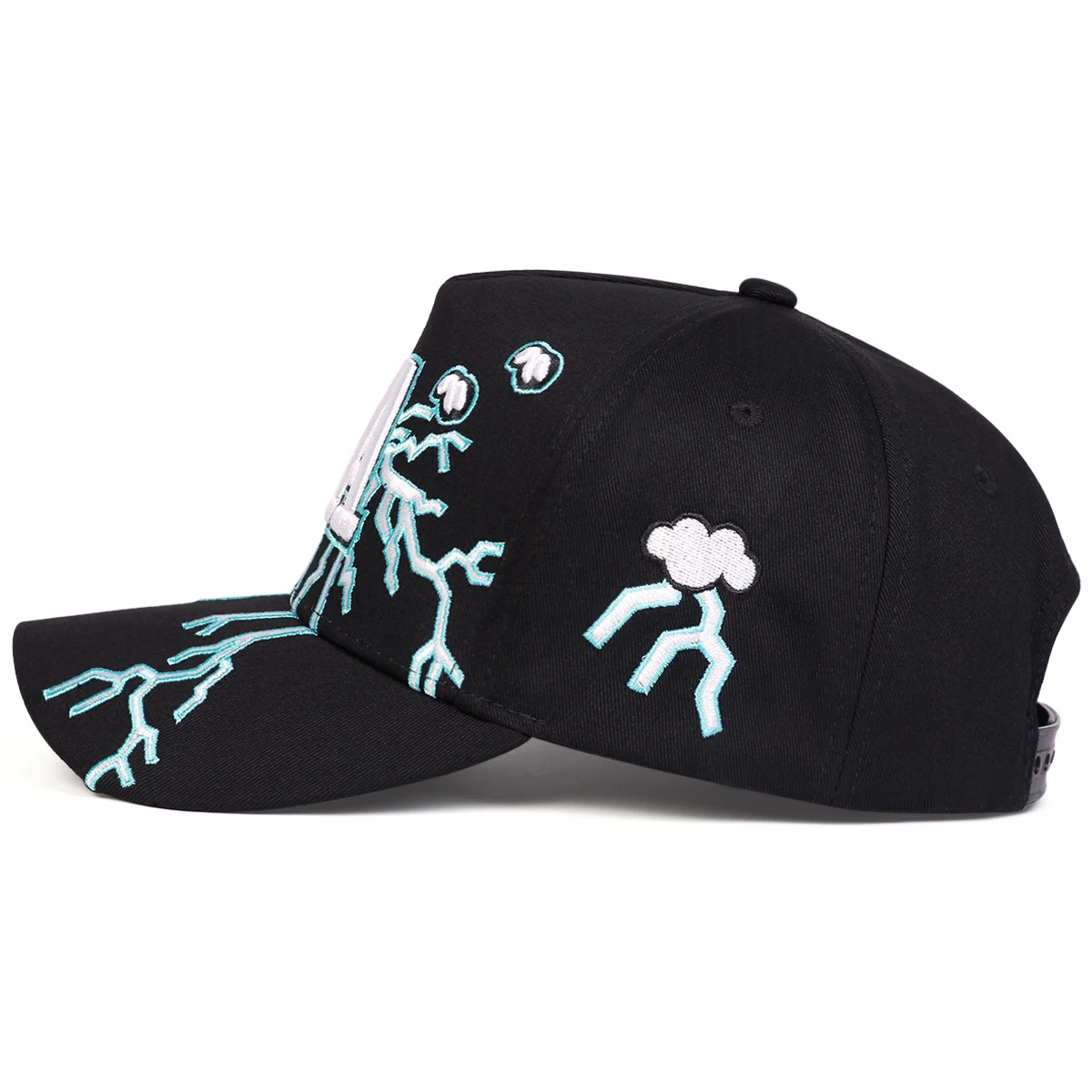 Unisex LA Embroidery Lightning Baseball Caps Spring Autumn Outdoor Adjustable Casual Hats Sunscreen Hat Sports Cap