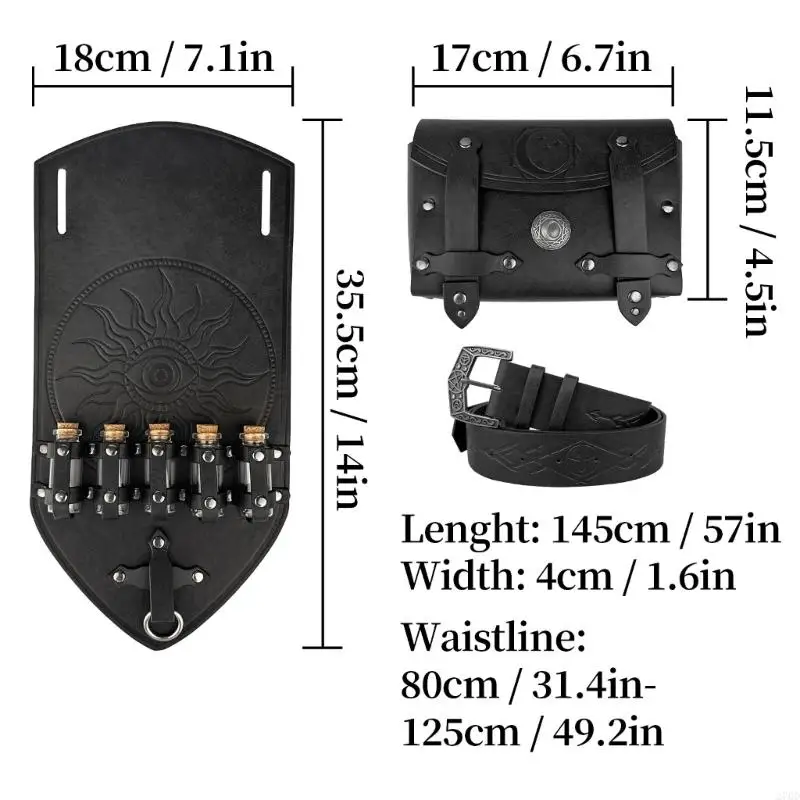 بدلة حزام جلد الكيمياء التاريخية حزام خصر أنيق فريد من نوعه