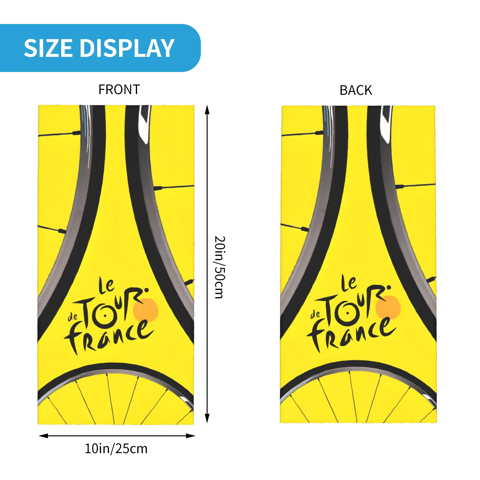 Custom France TDF Tour Neck Gaiter Women Men Windproof Winter Bicycling Bandana Scarf for Hiking