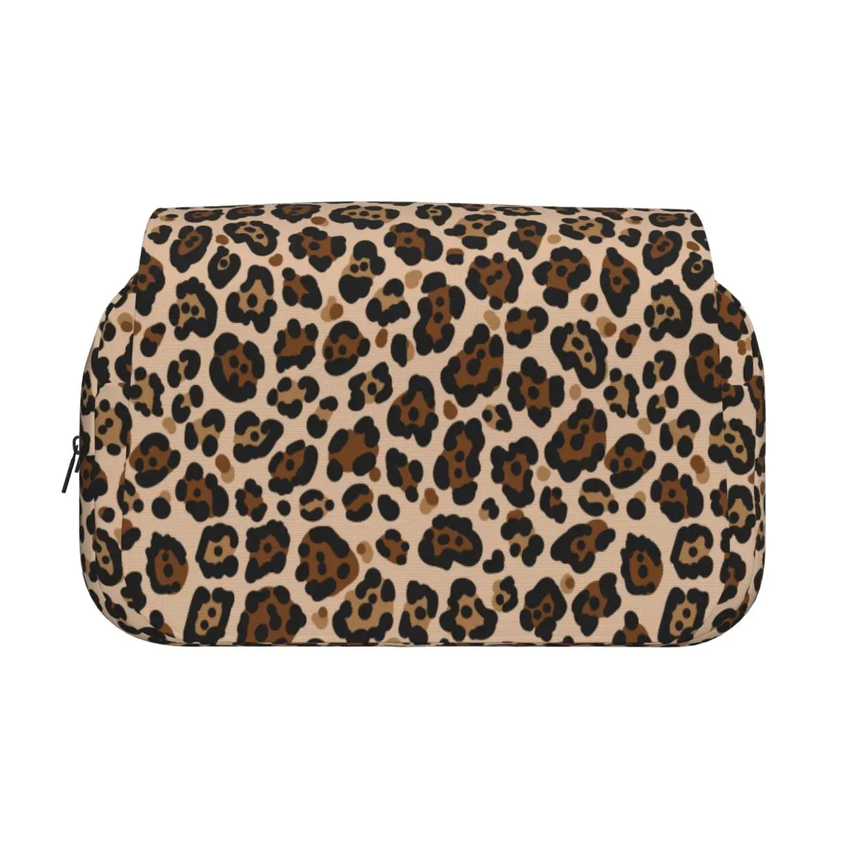 Animal Print Leopard Double Clamshell Pen Case Pencil Box Pen for Girls Boys Large Storage Bags Office Zipper Accessories