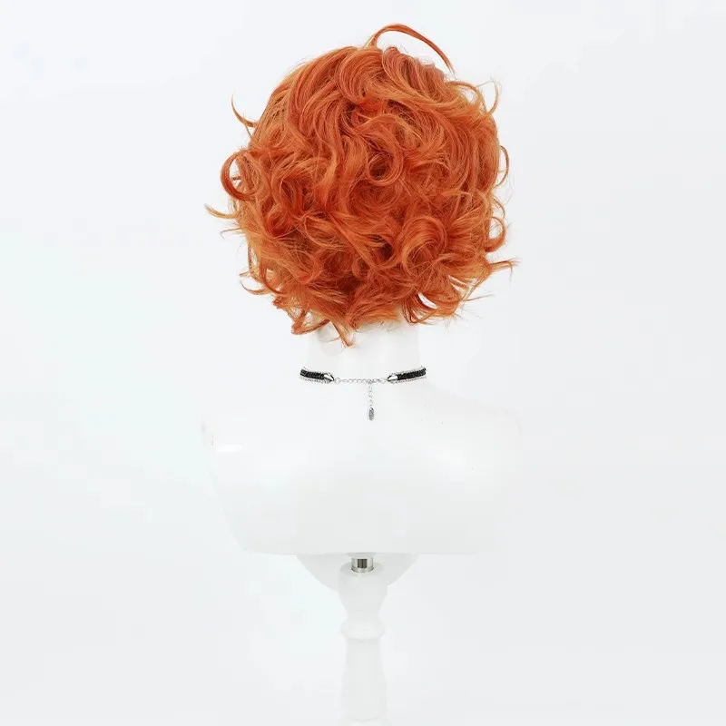 Panty & Stocking with Garterbelt Brief cosplay wig small curls orange red Halloween gift