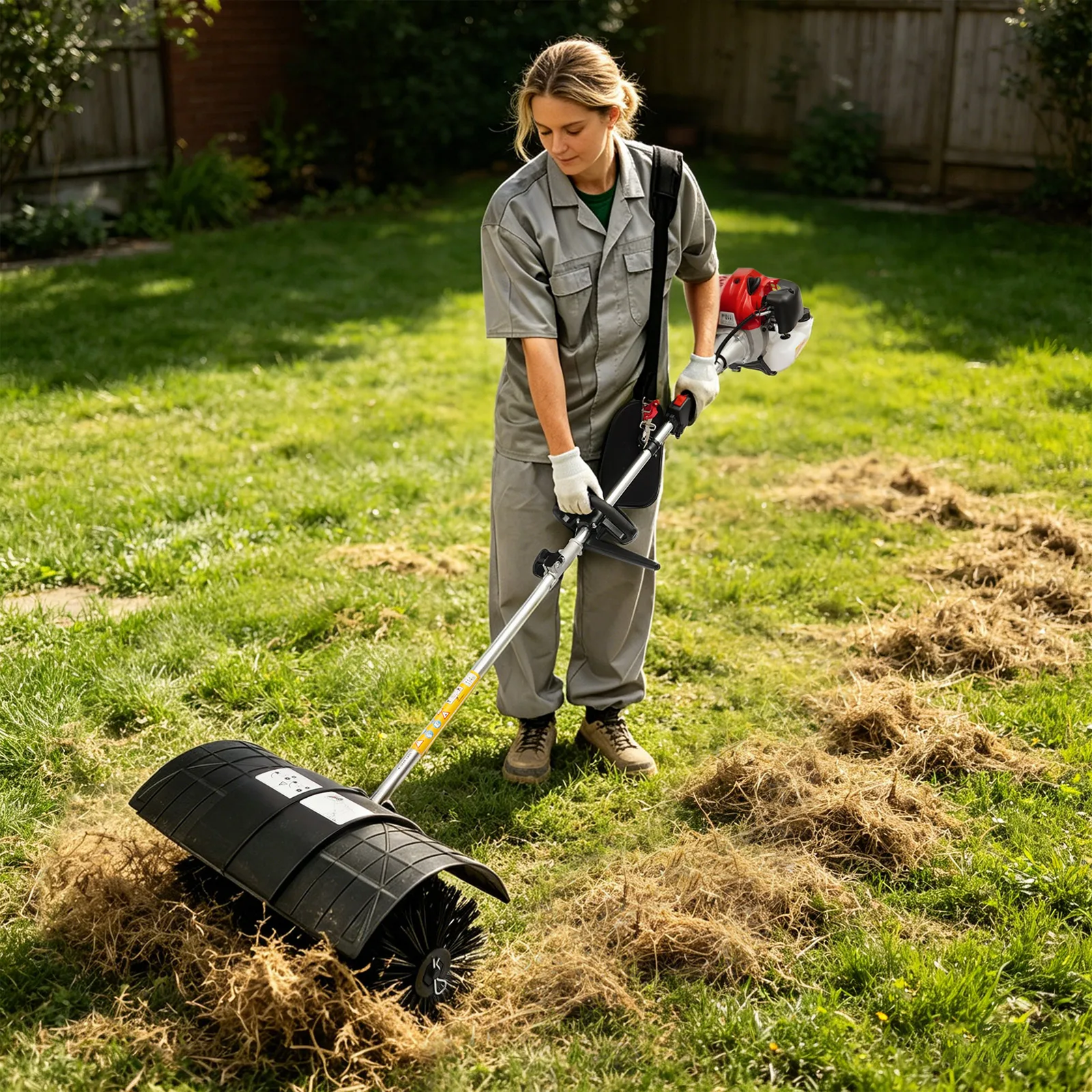 2.3HP 52CC Gas Powered Broom S - Outdoor Power Brush ulasan dan harga