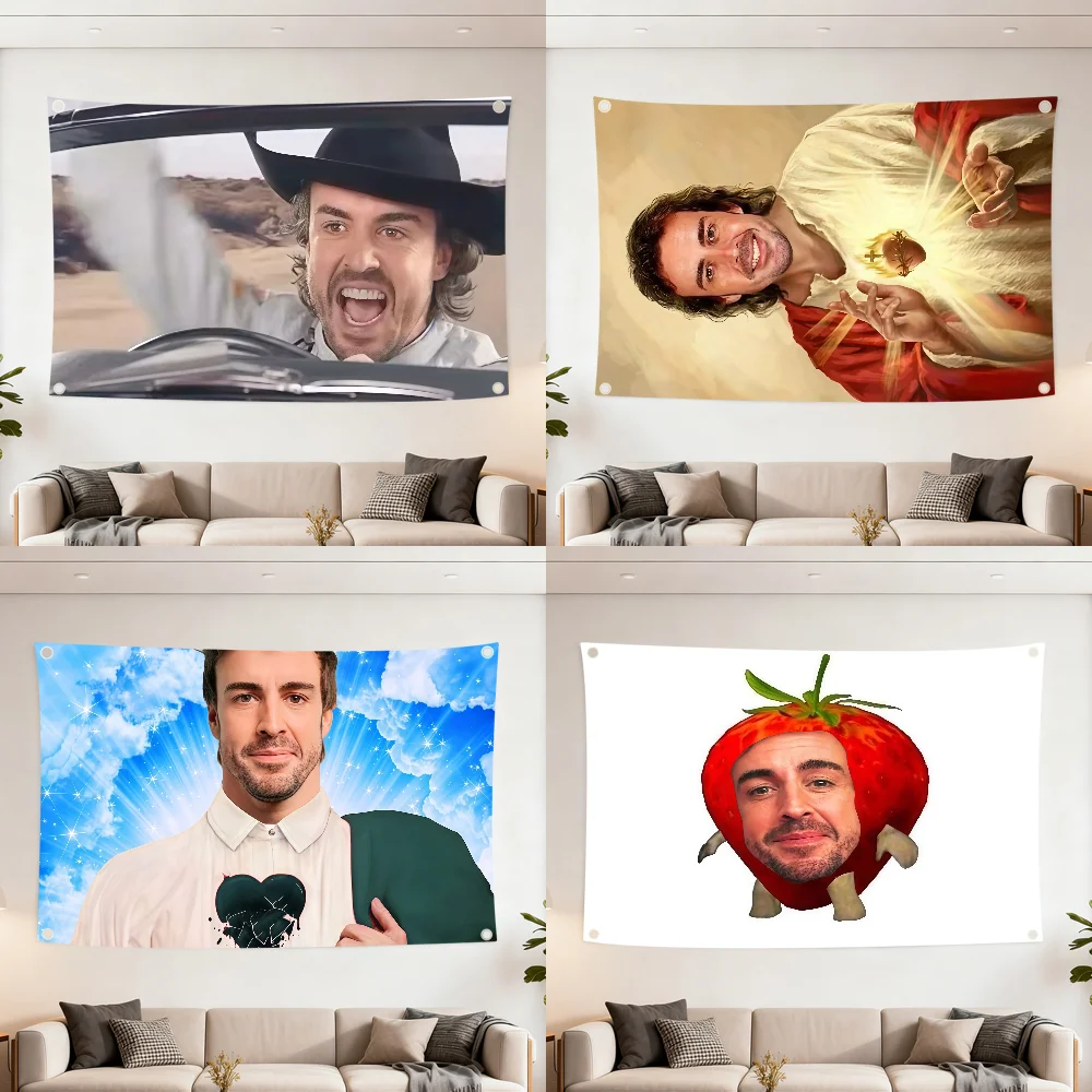 Funny Fernando A-Alonso Saint flag Best Price Decoration Outdoor Picnic Party Art Hanging Home Camping Party Banner Boom