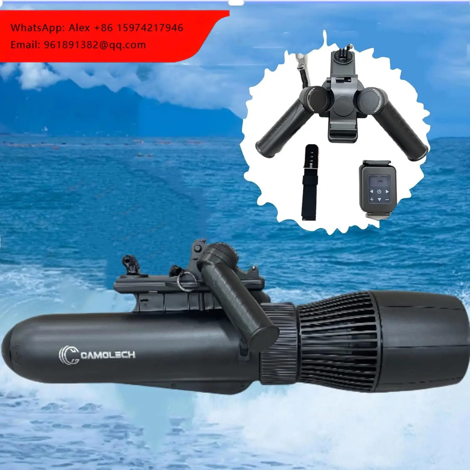 

Подводный бесщеточный двигатель G Camolech 5-2 500W с аккумулятором 10000 мАч и пультом дистанционного управления для каяков и рыболовных лодок120