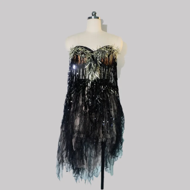 

Girls Latin Dance Suit Clothes For Party Prom Skirt Parties Dress Elegant Women's Fringe Pole Dance Stage Festival show Costume