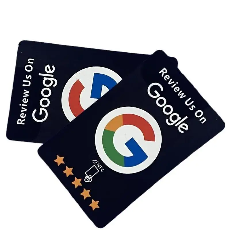 Google Review Tap NFC Card NTAG215 13.56MHz Rewritable Reusable Tap To Review for Cafe Salon Local Retail Business