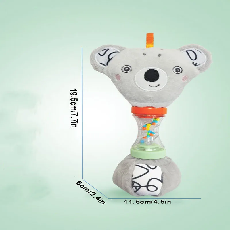Baby Rattle Stick Toy Soft Silicone Beeper Stick Grasping Training Hand Held Early Learning Sensory Soothing Gift For