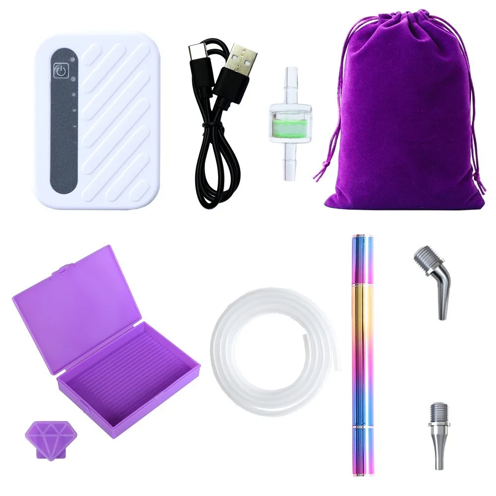 NONE DIY Handwerk Vakuum Diamant Malerei Stift Kits Langlebige und stabile Perlenplatten Diamant Malerei Werkzeug Ablagefach USB-Kabel 3