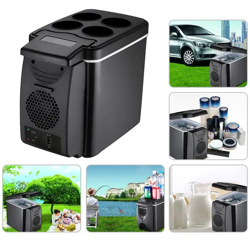 6 Liter Car Mini Refrigerator Lightweight duals-Use Insulated Cooler Box Container Nevera Compresor 12 V In Refrigerators