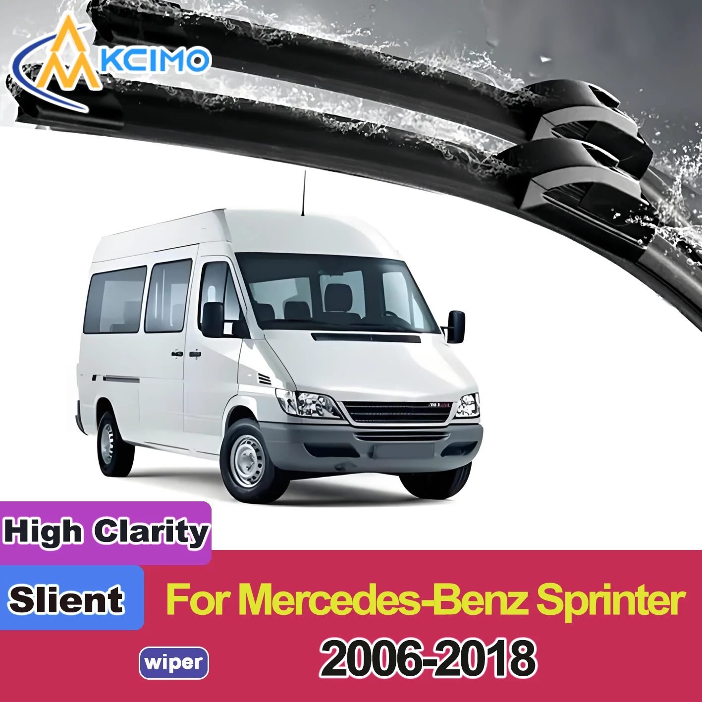 

2PCS New Wiper Blades for Mercedes-Benz Sprinter NCV3 2006-2018 Freightliner Sprinter Dodge Sprinter (2007-2009) Volkswagen