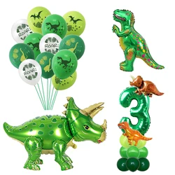 Balões infláveis de dinossauro para crianças Decoração de aniversário do bebê Suprimentos Balão de raptor de animais jurássicos Favores do partido